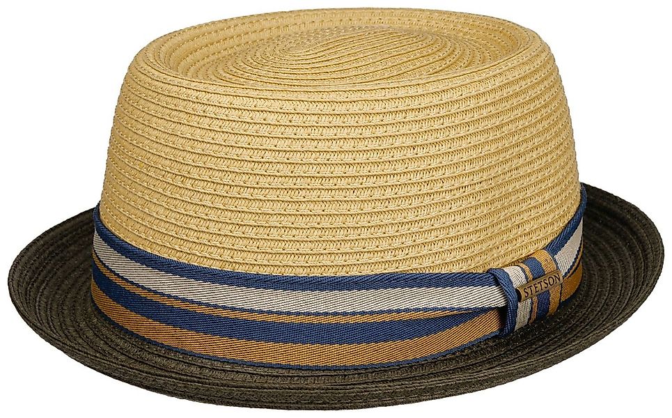 Stetson Strohhut Pork Pie mit bunter günstig online kaufen
