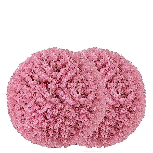 Costway 2er Kunstpflanze Eukalyptus für Haus Garten Rosa 28 cm günstig online kaufen