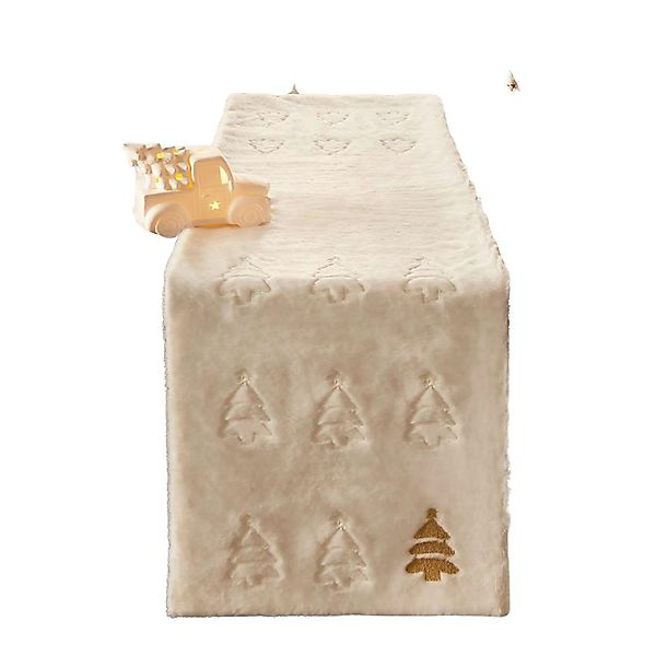 Home-trends24.de Tischläufer Fell weiß Tannenbaum Tischläufer günstig online kaufen