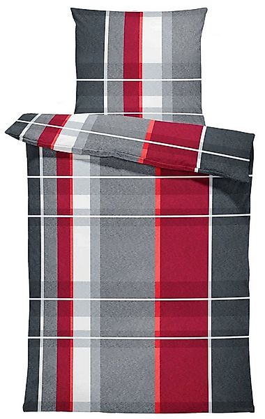 One Home Bettwäsche Bassam, Fleece, 2 teilig, kariert modern, kuschelig fla günstig online kaufen