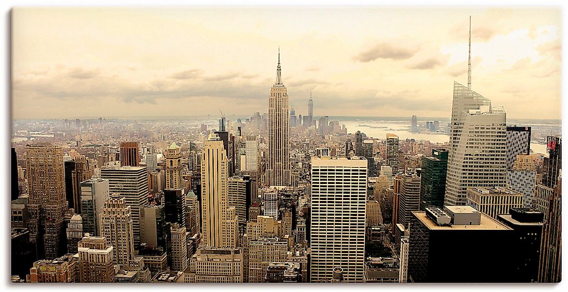 Artland Leinwandbild "Skyline Manhattan - New York" Amerika 1 Stk. tlg. als günstig online kaufen