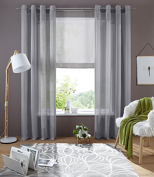 my home Bändchenrollo Xana, mit Stangendurchzug, günstig online kaufen