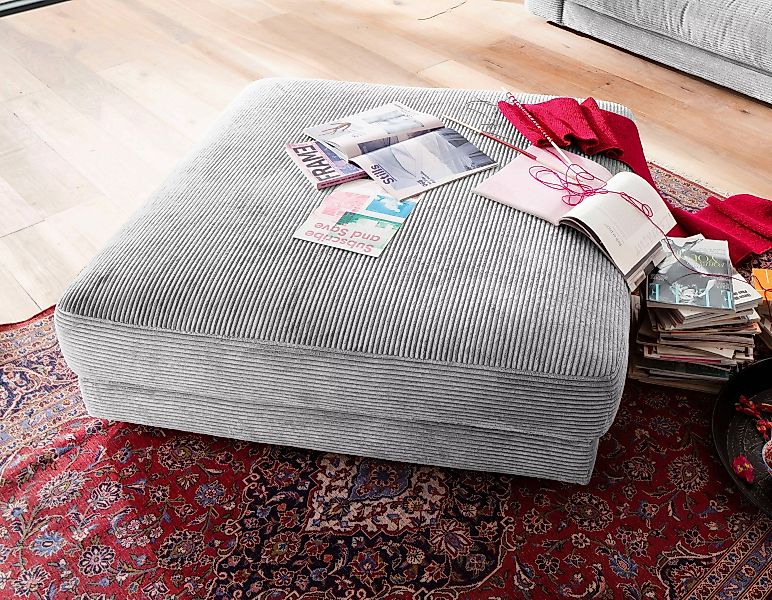 Places of Style Hocker "Enisa", passend zum "Enisa"-Sofa, Bezug in Cord günstig online kaufen