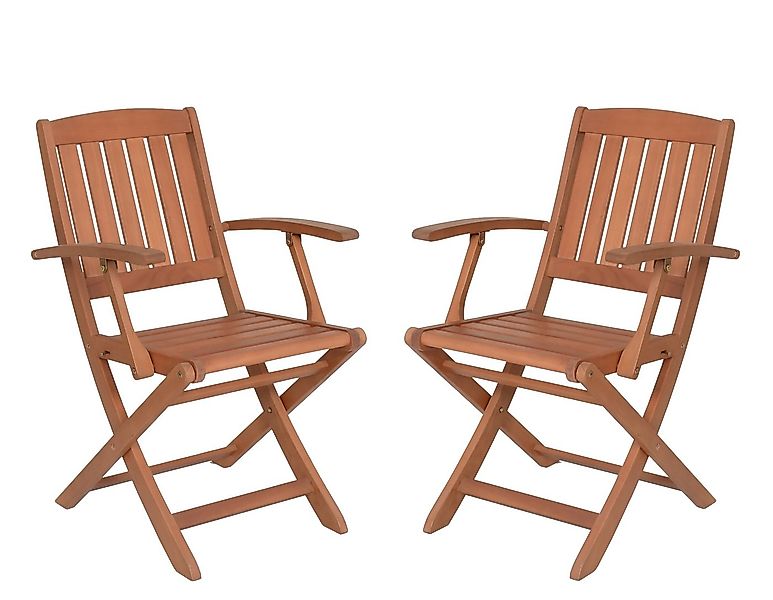 Sedex Gartensessel King Klappsessel 2er Set mit Armlehne aus Eukalyptusholz günstig online kaufen