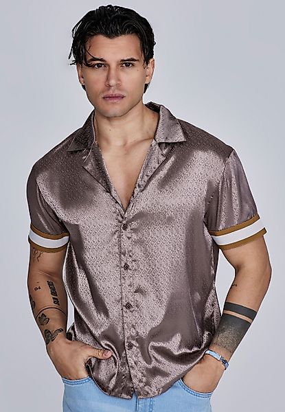 Siksilk Kurzarmhemd SikSilk Herren Braunes Resort günstig online kaufen