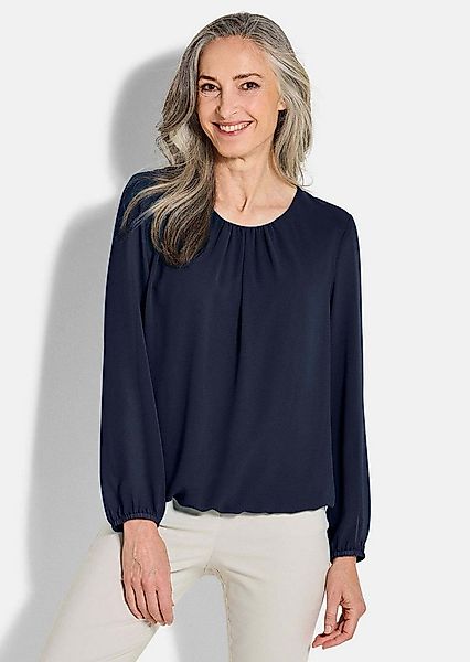 GOLDNER Klassische Bluse Jerseybluse mit Falten-Details Blusenshirt mit Run günstig online kaufen