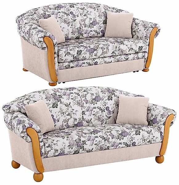 Home affaire Polstergarnitur »Milano, bequem durch Federkern, Landhaus Stil günstig online kaufen