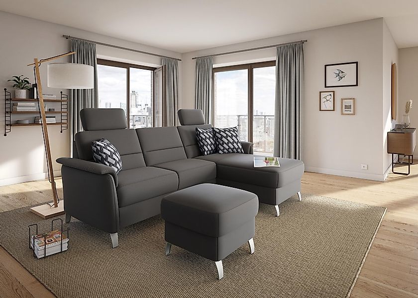sit&more Ecksofa "Palmera L-Form, B: 244 cm" optional Bettfunktion & Bettka günstig online kaufen