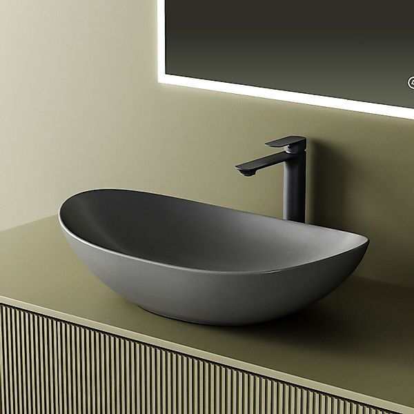 EMKE Aufsatzwaschbecken Waschbecken Oval 60×41,5 cm für günstig online kaufen