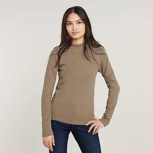 G-STAR Longsleeve Rib Mock Top mit günstig online kaufen