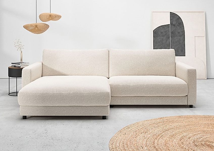 Home affaire Ecksofa »Ecksofa Jiro, L-Form, große Sitztiefe, Breite 265 cm« günstig online kaufen