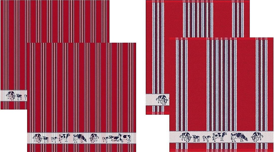 DDDDD Geschirrtuch Friesian, (Set, 4-tlg), Combiset: 2 Küchentücher & 2 Ges günstig online kaufen