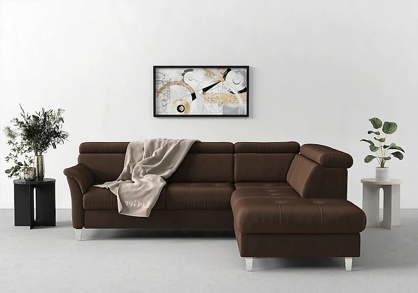 sit&more Ecksofa "Marano L-Form" inklusive Kopfteilverstellung, wahlweise m günstig online kaufen