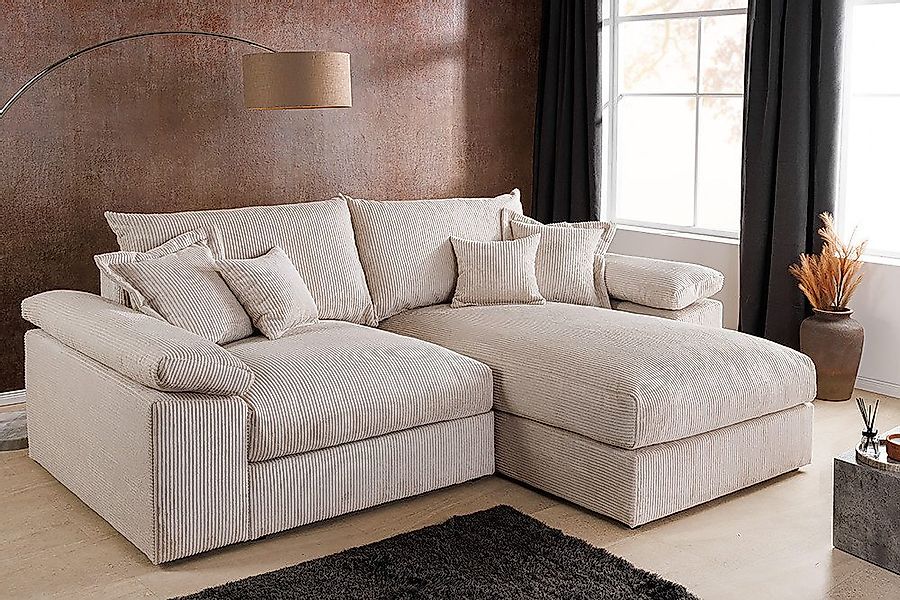 riess-ambiente Ecksofa ATMOSPHERE XL 245cm beige günstig online kaufen