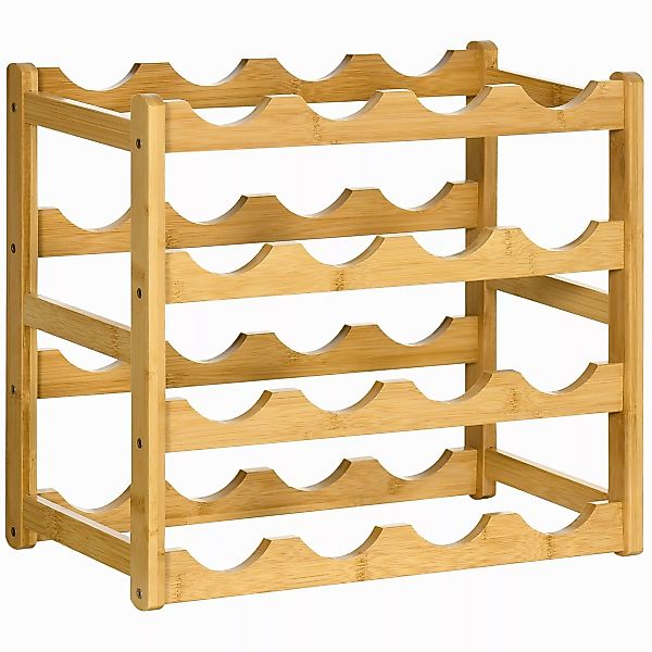 HOMCOM Weinregal Flaschenregal Weinhalter für 16 günstig online kaufen