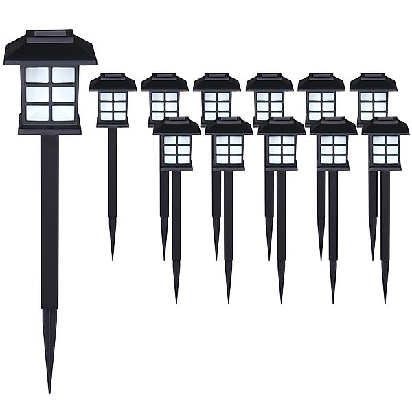 monzana LED Solarleuchte, Gartenleuchten, 12er Set günstig online kaufen