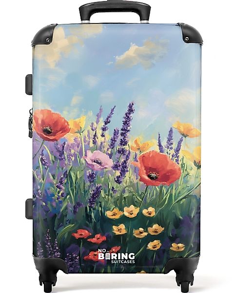 NoBoringSuitcases.com© Hartschalen-Trolley Blumenfeld mit Lavendel unter günstig online kaufen