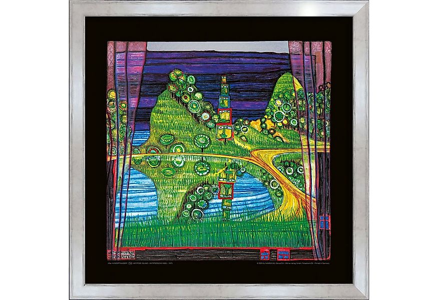 artissimo Bild mit Rahmen Hundertwasser Bild mit Rahmen / Poster gerahmt 53 günstig online kaufen