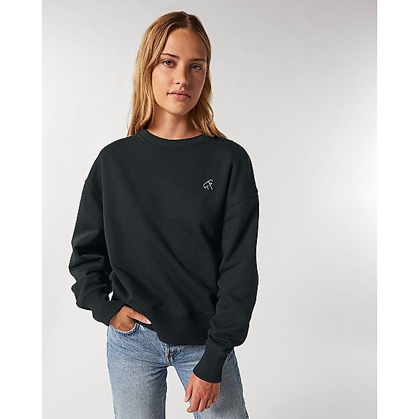 Damen Pullover/sweater Oversized Aus Bio-baumwolle Goaty - Schwarz günstig online kaufen