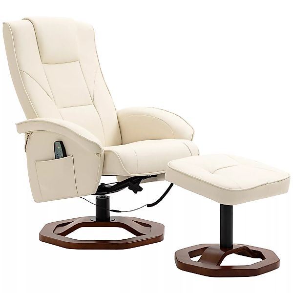 HOMCOM Massagesessel Relaxliege mit Fußhocker Relaxsessel Fernsehsessel Lie günstig online kaufen
