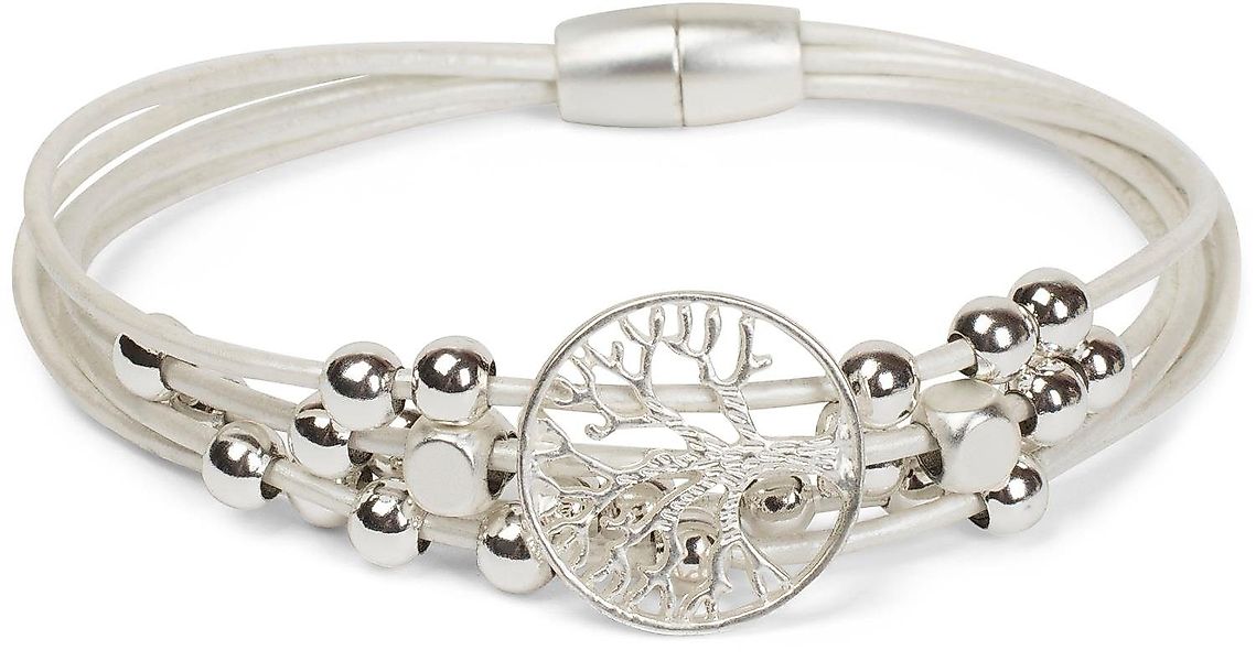 styleBREAKER Armband Armband mit Lebensbaum, Perlen günstig online kaufen