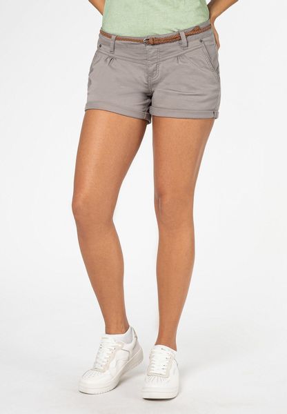SUBLEVEL Chinoshorts Damen Stretch-Shorts mit Flechtgürtel günstig online kaufen