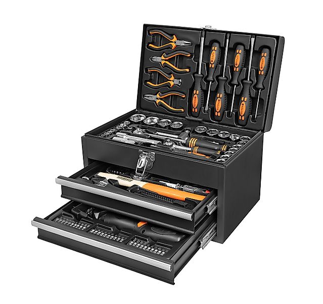 Brüder Mannesmann Werkzeuge Werkzeugset Werkzeugbox, 155-tlg., Inkl. 3,6 V günstig online kaufen