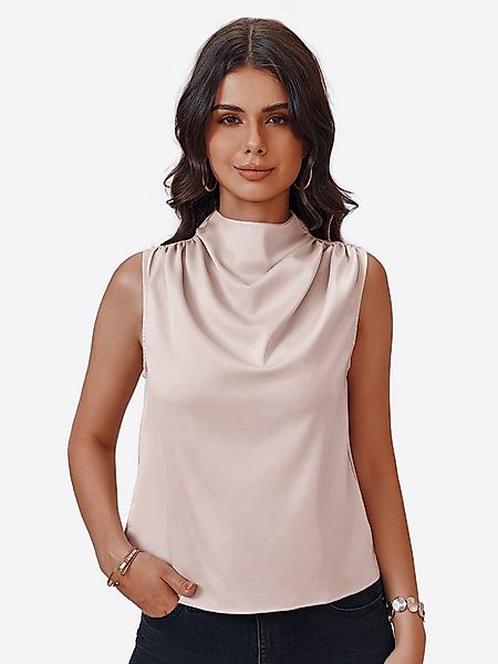 Imily Bela Blusentop Damen Business Ärmellose Satin Bluse (Packung, 1-tlg., günstig online kaufen