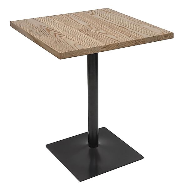 CHEFGASTRO Bistrotisch 75x70x70cm Industrial Gastro Metall Ulme Massivholz günstig online kaufen