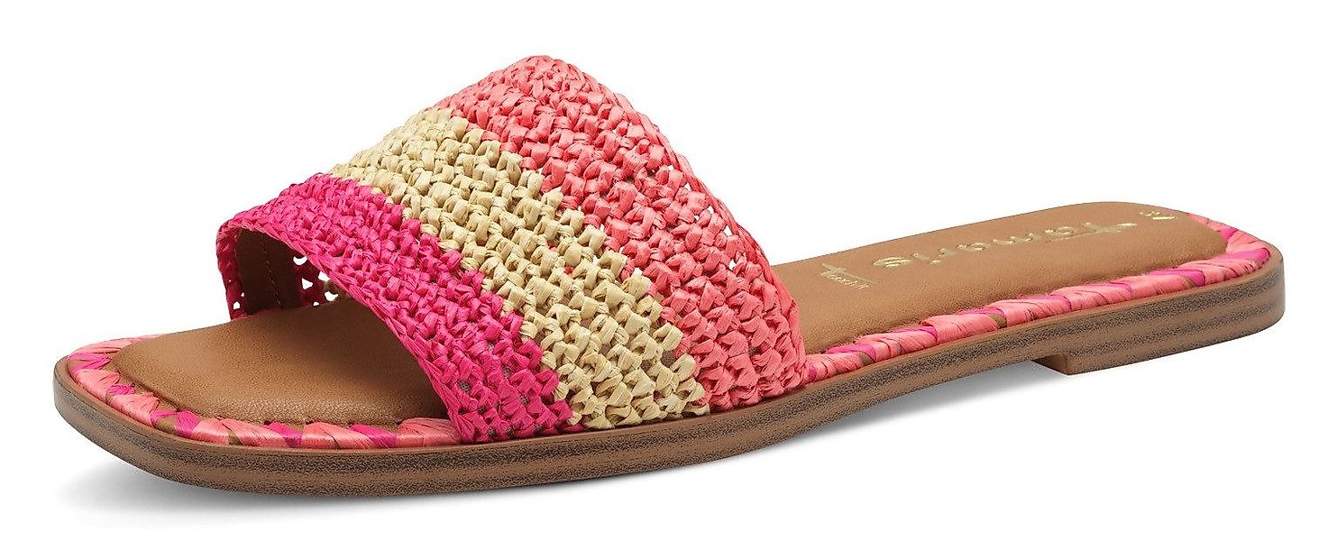 Tamaris Pantolette, Blockabsatz, Sommerschuh, Strandschuh, zweifarbige günstig online kaufen