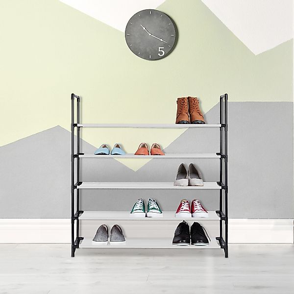 relaxdays Schuhregal Stecksystem XL, Weiß günstig online kaufen