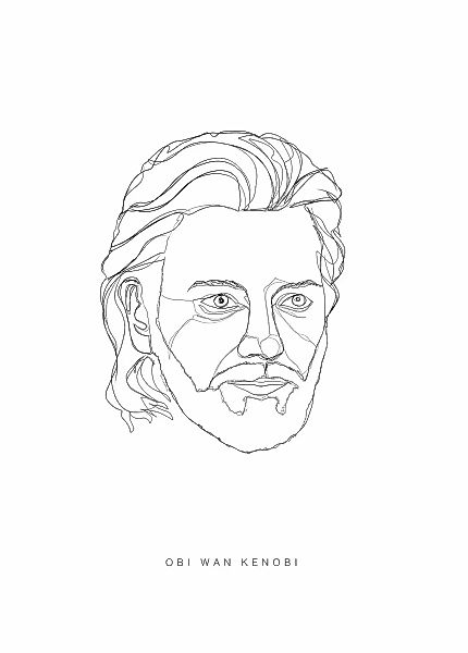 Komar Bild "Star Wars Classic Force Faces Obi Wan" Star Wars 1 Stk. tlg. Wa günstig online kaufen