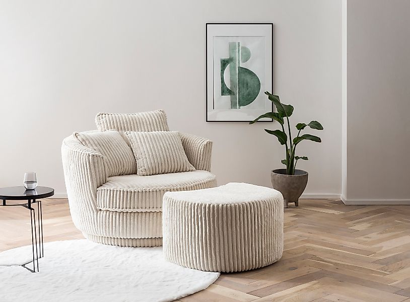 Leonique Drehsessel "MAISIE, Love Seat XXL Lese-Sessel, Big-Sessel mit Hock günstig online kaufen