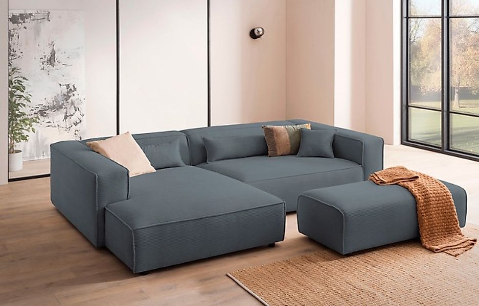 LeGer Home by Lena Gercke Ecksofa »PIARA XXL, L-Form, Schlaffunktion, Cord, günstig online kaufen
