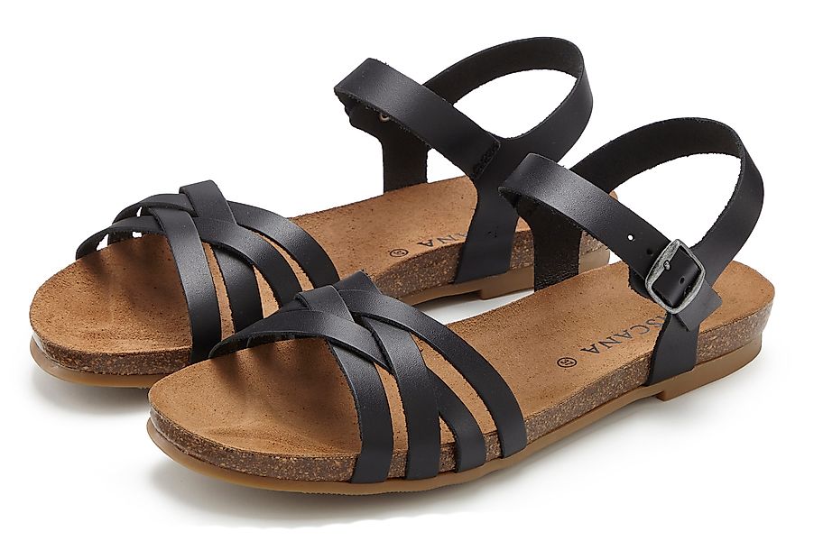 LASCANA Sandalette, Sommerschuh Sandale aus Leder günstig online kaufen