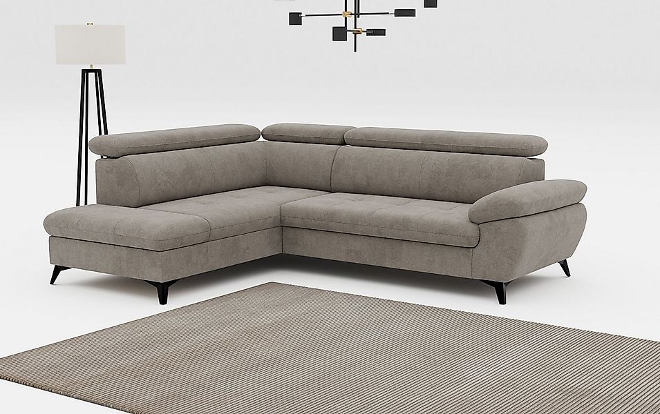 COTTA Ecksofa Hudson L-Form, mit Kopfteilverstellung, wahlweise mit Bettfun günstig online kaufen