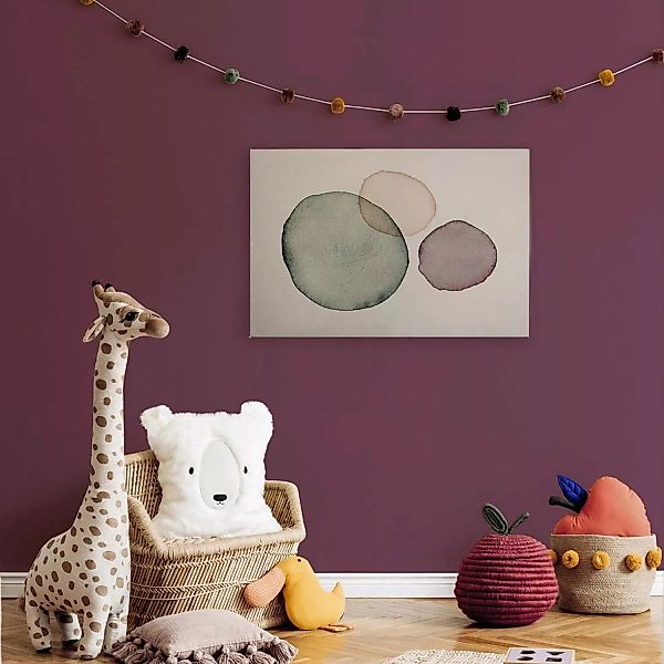 Bricoflor Leinwandbild Für Kinderzimmer 120 X 80 Cm Wasserfarben Wandbild M günstig online kaufen