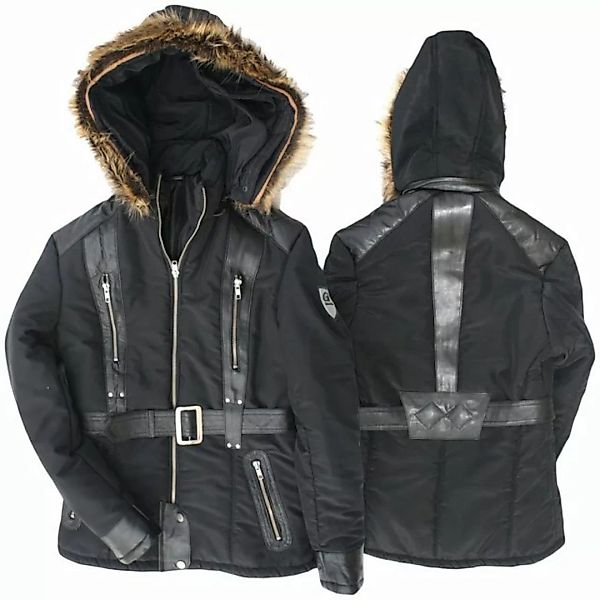German Wear Lederjacke Trend 421J Black Kurz Damen Jacke aus Textilien und günstig online kaufen