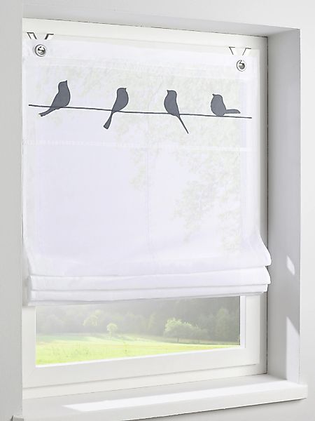 Kutti Raffrollo "Gravelot" mit Hakenaufhängung ohne Bohren freihängend Appl günstig online kaufen