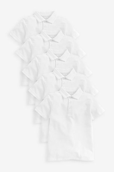 Next Poloshirt Schul-Poloshirts aus Baumwolle (5-tlg) günstig online kaufen