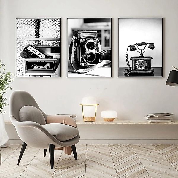 Trayosin Poster 3er Poster Set Schwarz günstig online kaufen