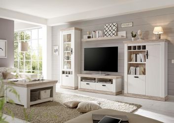 Home affaire Wohnwand "Florenz 6" Set, 4 Stk. tlg. im romatischen Landhausl günstig online kaufen