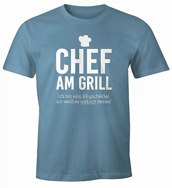 MoonWorks Print-Shirt Herren T-Shirt Chef am Grill Ich bin kein Klugscheiße günstig online kaufen
