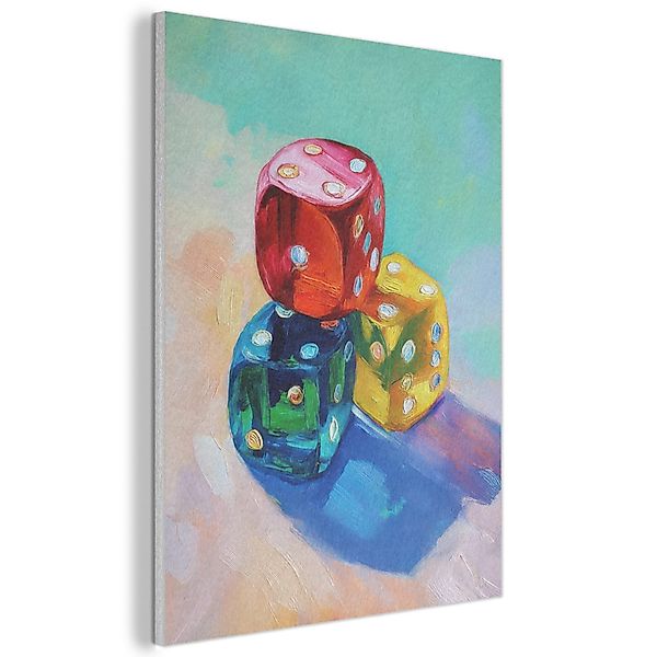 MuchoWow Gemälde Würfel - Bunt - günstig online kaufen