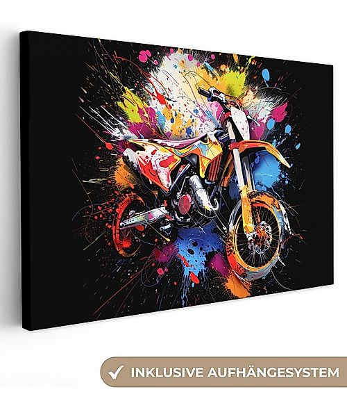 OneMillionCanvasses® Leinwandbild Graffiti - Sport - Motorrad - Motocross, günstig online kaufen