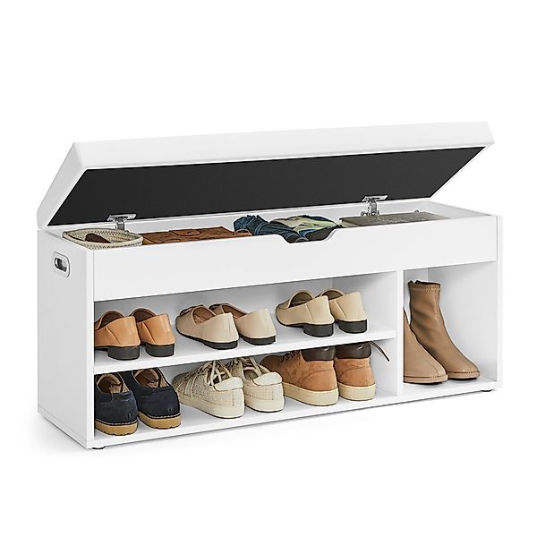 VASAGLE Schuhbank Sitzbank, Sitzfläche, Stauraum, gepolstert, günstig online kaufen