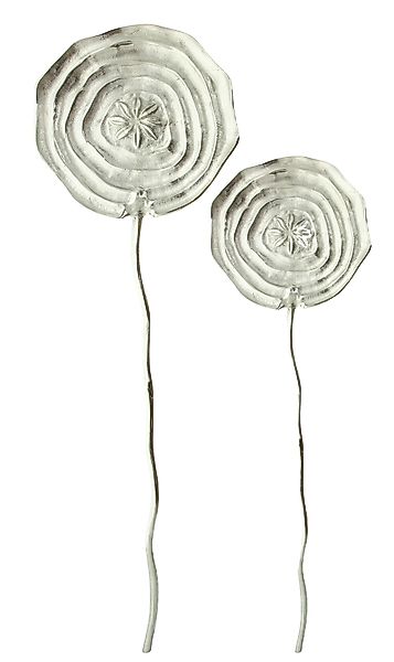 Dekoleidenschaft Wanddekoobjekt "Blume" silber, Wandschmuck aus günstig online kaufen