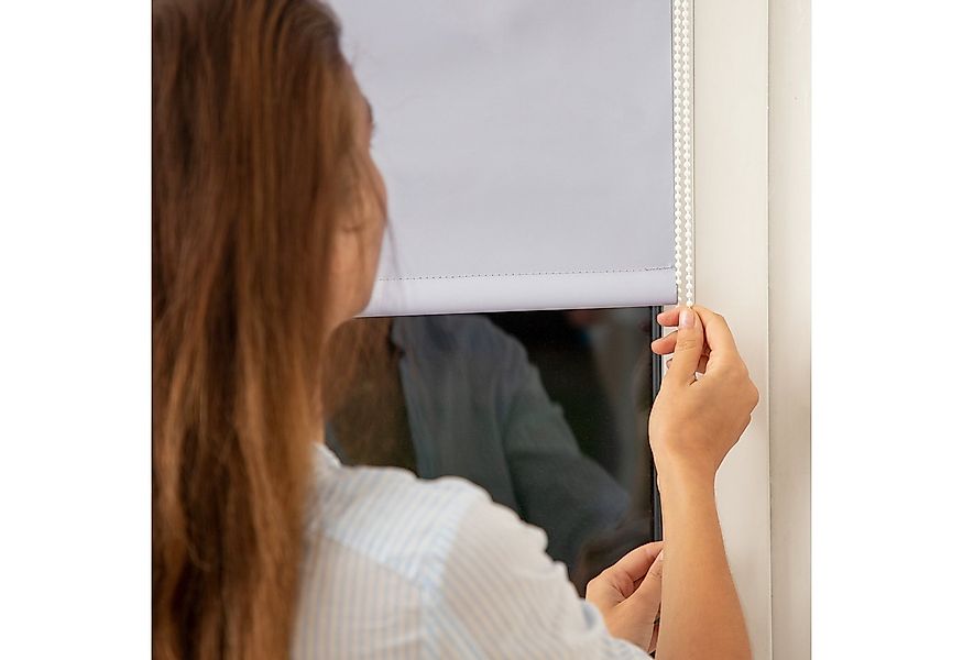 Verdunklungsrollo Thermo Verdunklungsrollo weiß, relaxdays, 100x160cm günstig online kaufen