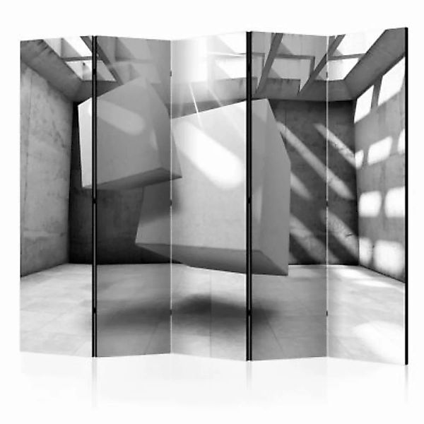 artgeist Paravent Dancing Squares II [Room Dividers] schwarz/weiß Gr. 225 x günstig online kaufen