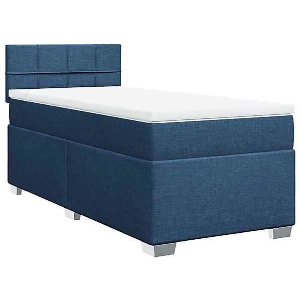 vidaXL Boxspringbett mit Matratze Blau 80x200 cm Stoff 3285721 günstig online kaufen